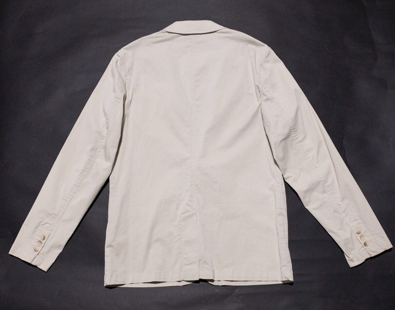 Marine Layer Blazer Jacket Mens 44 Beige Two-Button Collared Modern Cotton Blend