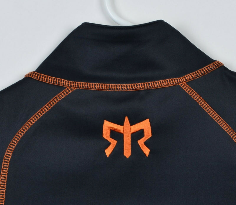 Ragnar Ladies Women's Large Gray Orange Full Zip NordicTrack Thumbholes Jacket