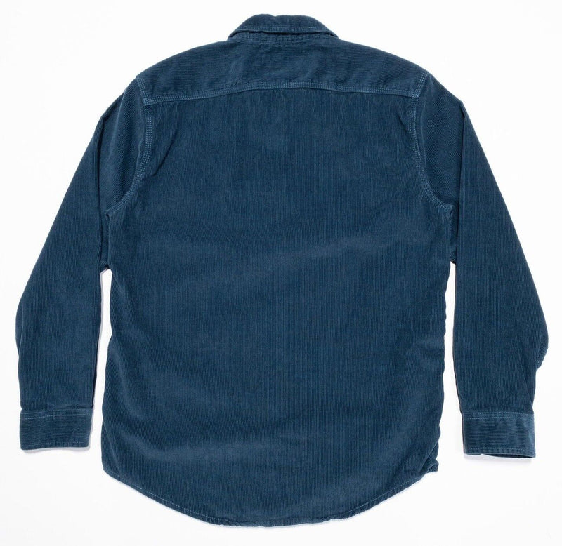 L.L. Bean Corduroy Shirt Small Men's Lakewashed Blue Button-Front Long Sleeve
