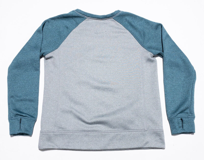 Burton Sweatshirt Men's Medium Pullover Crewneck Teal Gray Snowboard Outdoor