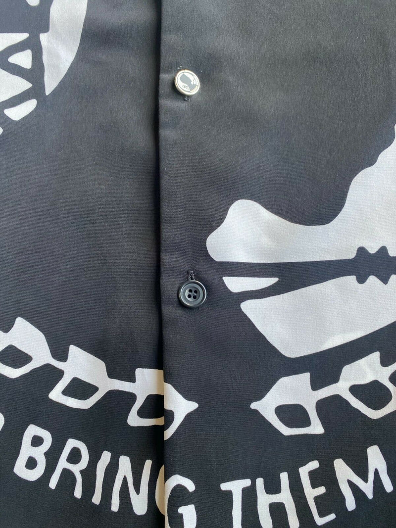 Dragonfly Clothing Men's XL Prisoner of War POW MIA Black White Graphic Shirt