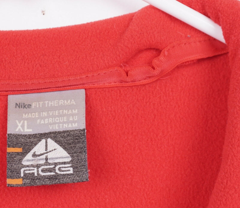 Nike ACG Men's XL Therma Fit Full Zip Solid Red Fleece Jacket