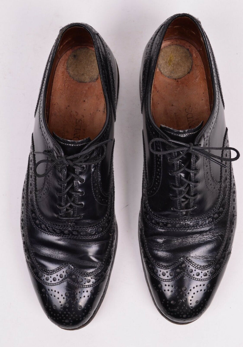 Allen Edmonds Men's 8.5 D McAllister Black Leather Oxfords Wingtip USA Shoes