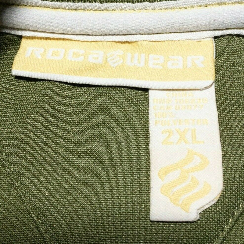 Rocawear Track Jacket Full Zip Olive Green Hip Hop 90s Men's 2XL