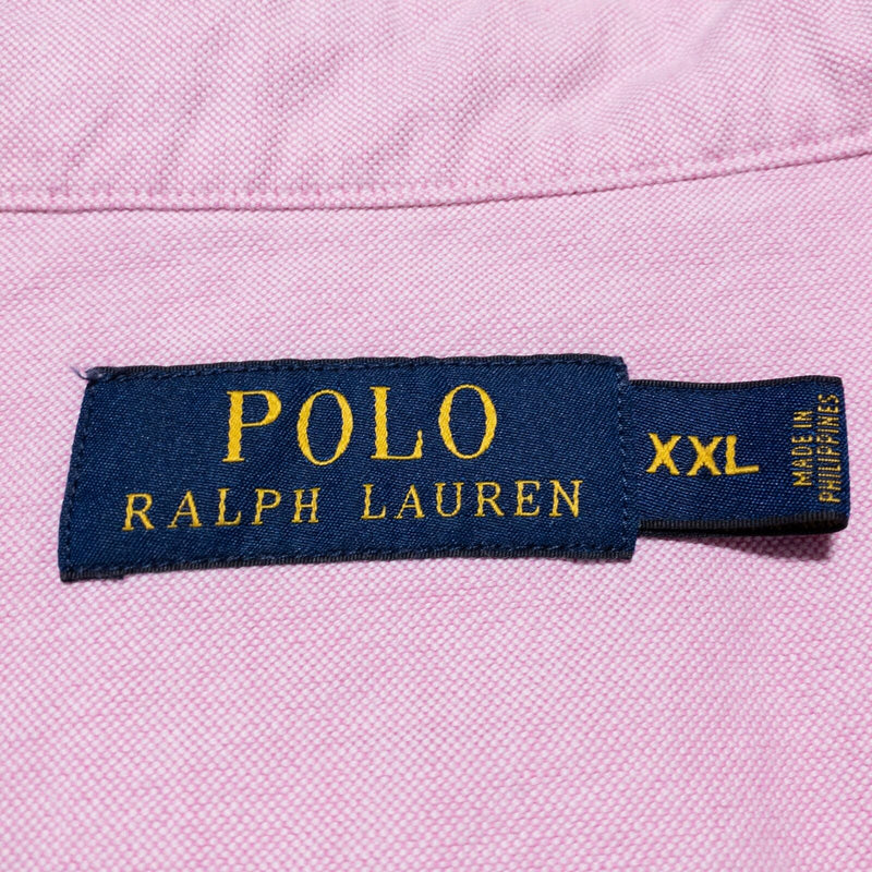 Polo Ralph Lauren Pearl Snap Western Shirt Men's 2XL Light Pink Long Sleeve