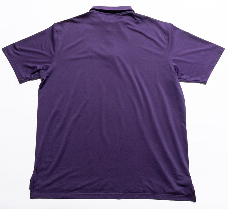 Peter Millar Summer Comfort Polo 2XL Men's Shirt Solid Purple Wicking Golf