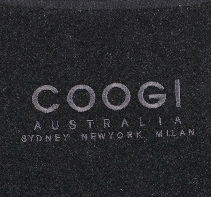 Coogi Australia Wool Blend Military Dark Gray Full Zip Snap Jacket Men's 3XL