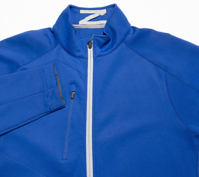 Zero Restriction Jacket Men's Medium Tour Series Full Zip Golf Blue Wicking