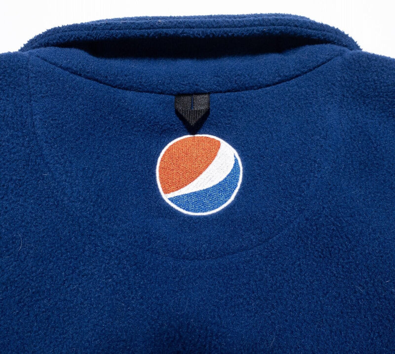 Pepsi Fleece Jacket Men's Medium Full Zip Employee Aramark Logo Soda Beverages