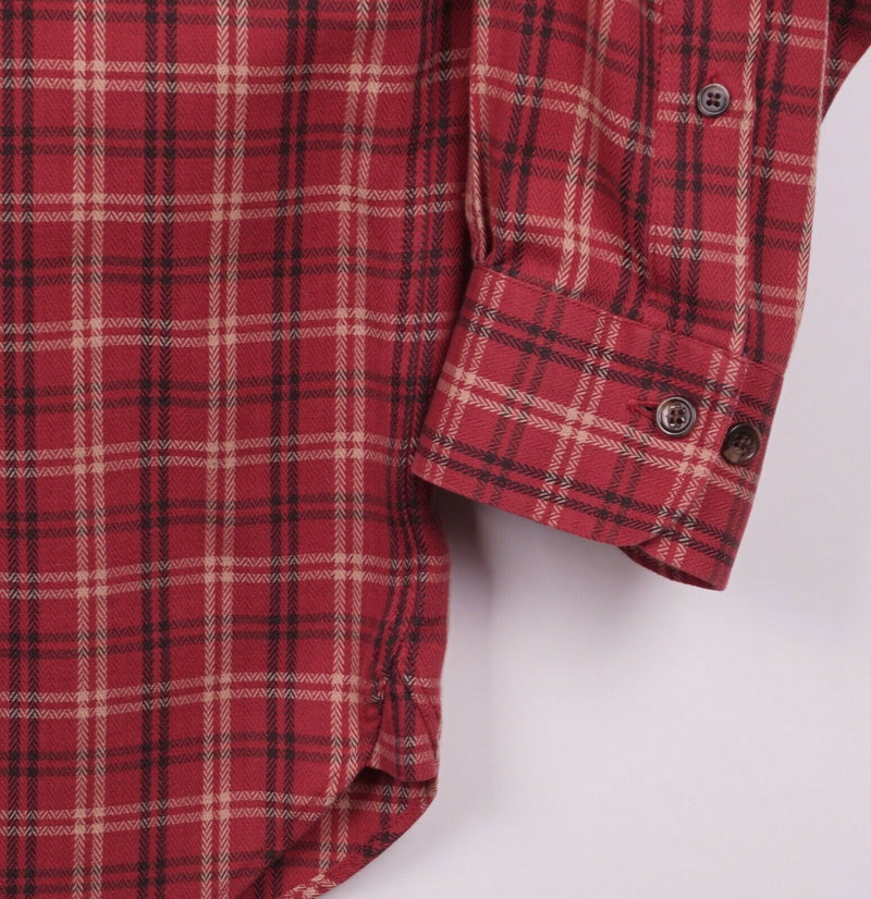 Brooks Brothers Country Men's XL Cotton Cashmere Blend Red Plaid Flannel Shirt