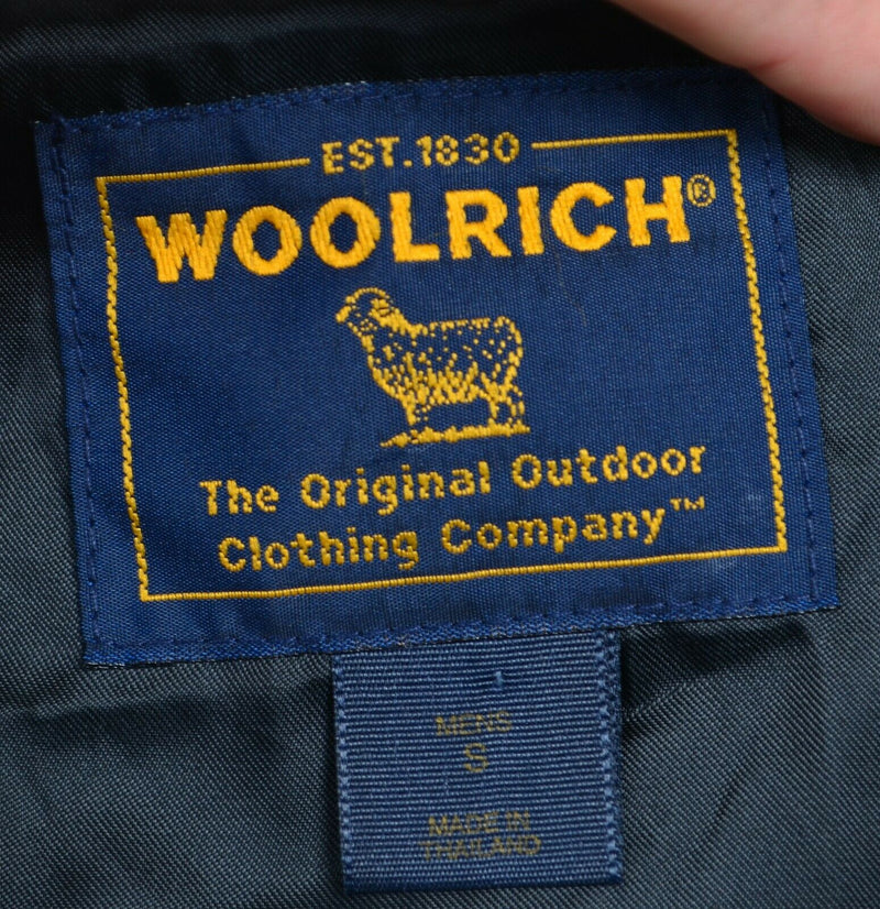 Woolrich Men's Small 100% Wool Lined Solid Navy Blue Full Zip Basic Jacket