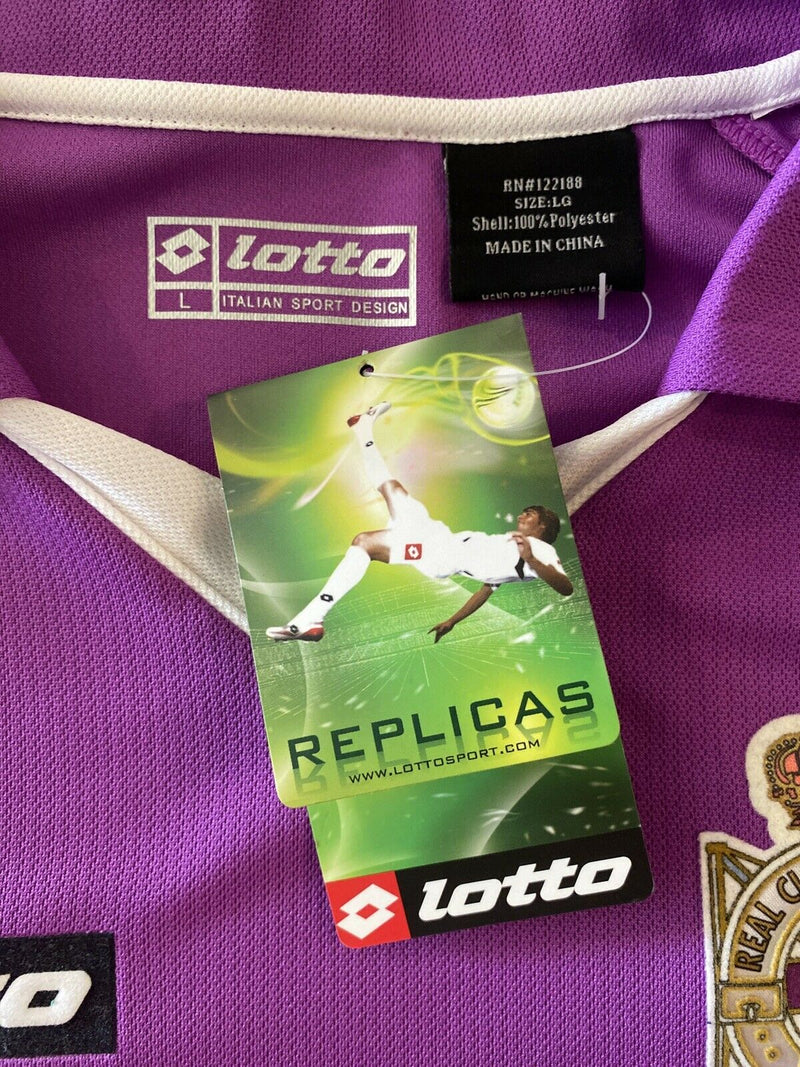 Deportivo La Coruna Men's Sz Large Lotto Real Club Purple Soccer Jersey