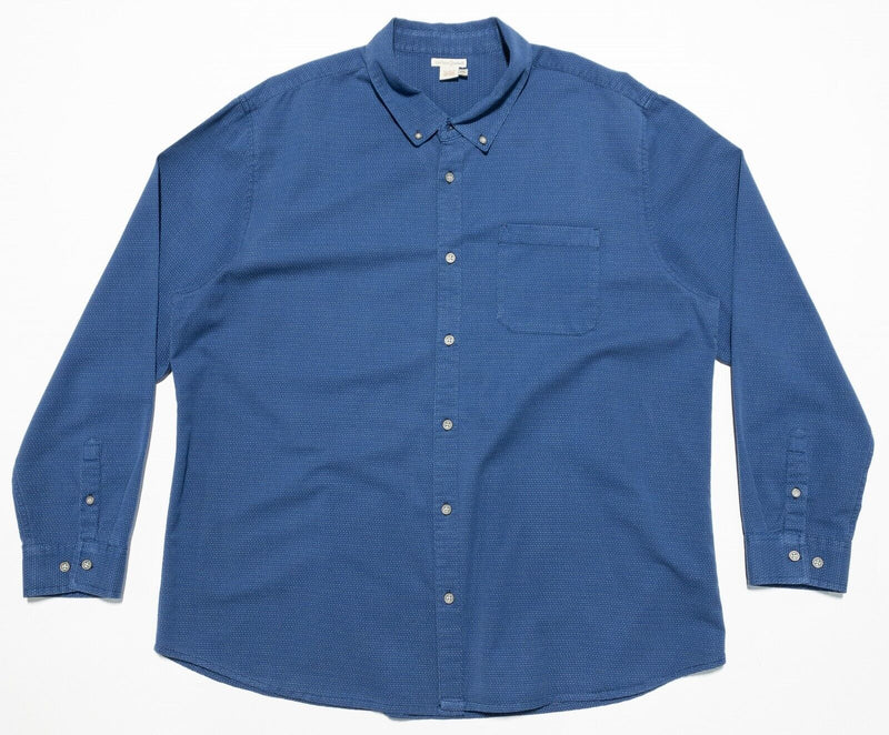 Carbon 2 Cobalt Polka Dot Shirt XXL Men's Long Sleeve Button-Down Blue 2XL
