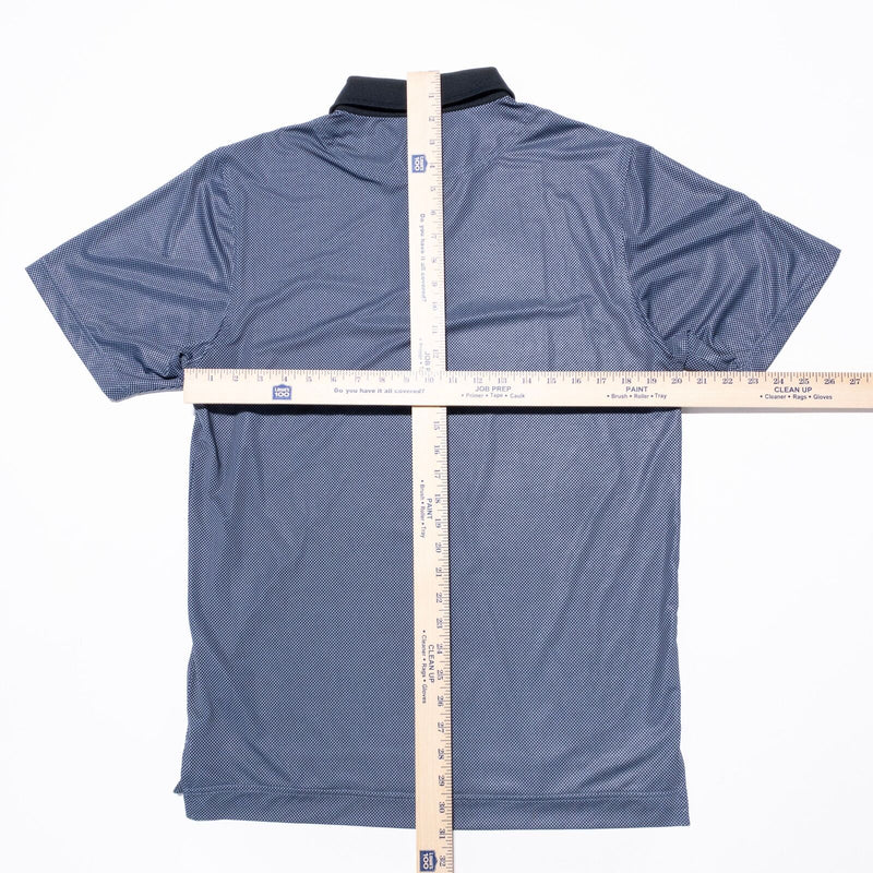 FootJoy Golf Polo Shirt Men's Small Blue Black Geometric Wicking Stretch