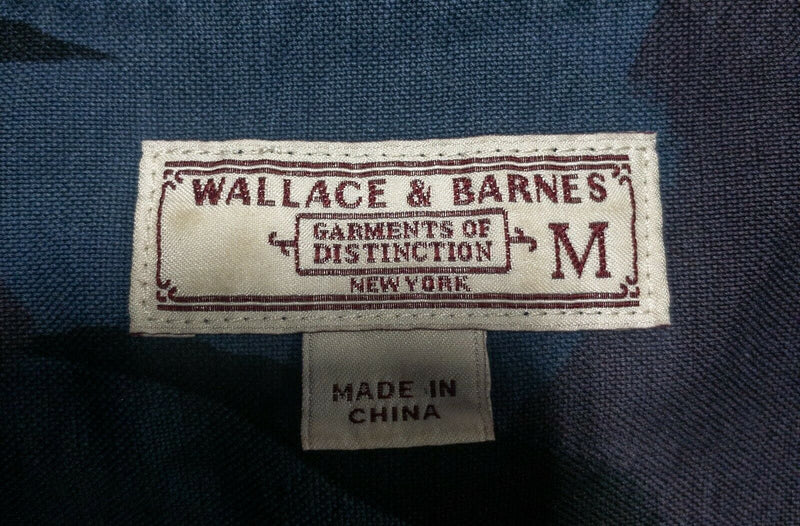 Wallace & Barnes Men's Medium Camouflage Blue Purple Button-Front Shirt