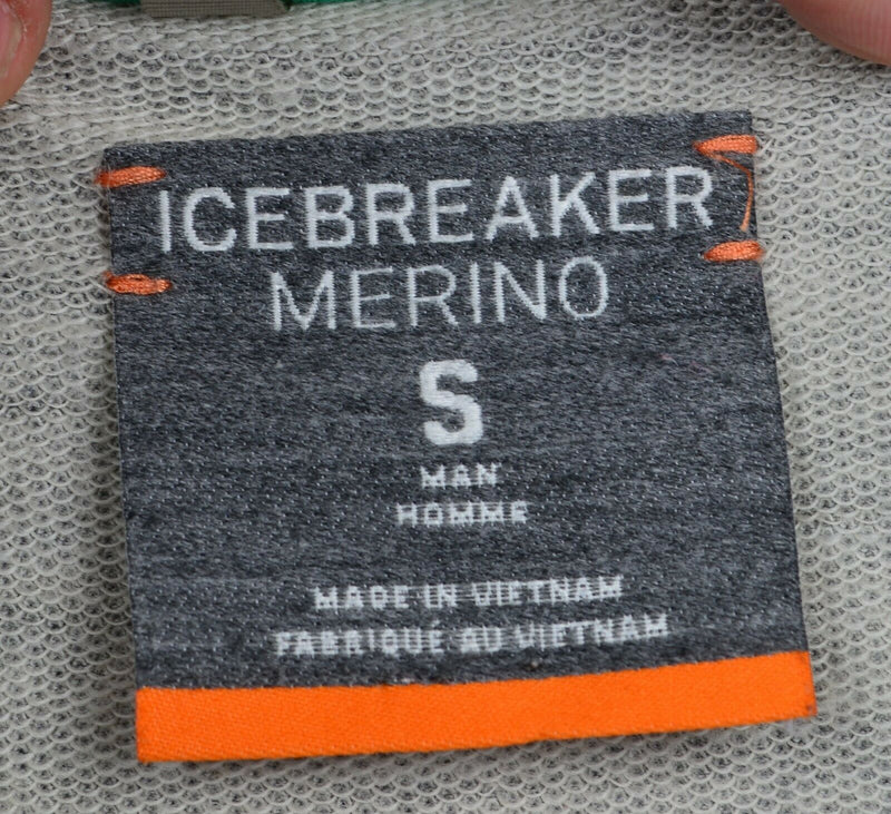Icebreaker Merino Men's Small Heather Gray Crew Neck Pullover Sweatshirt