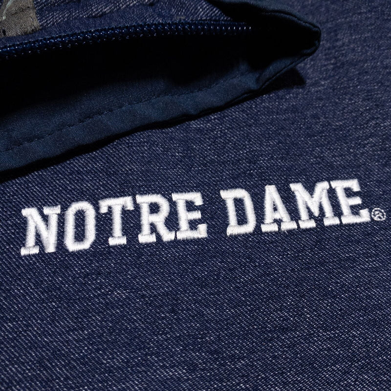 Notre Dame Under Armour Jacket Men's XL Fighting Irish 1/4 Zip Pullover Blue