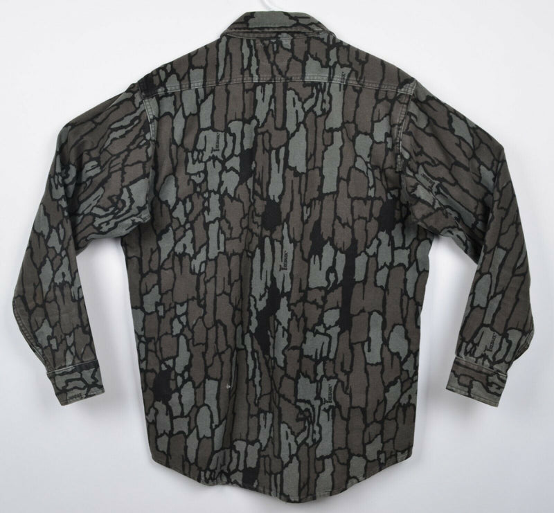 Vtg Melton Deerskin Men's Sz Small? Chamois Long Sleeve Camo Hunting Shirt