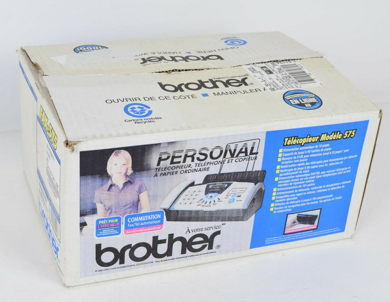 Brother Fax-575 Personal Plain Paper Fax Phone and Copier NEW Open Box