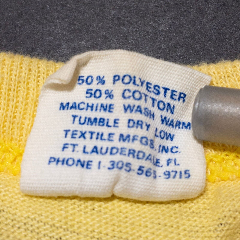 Vintage Florida T-Shirt Men's Large Beach Bum Yellow Single Stitch TMI 50/50 80s