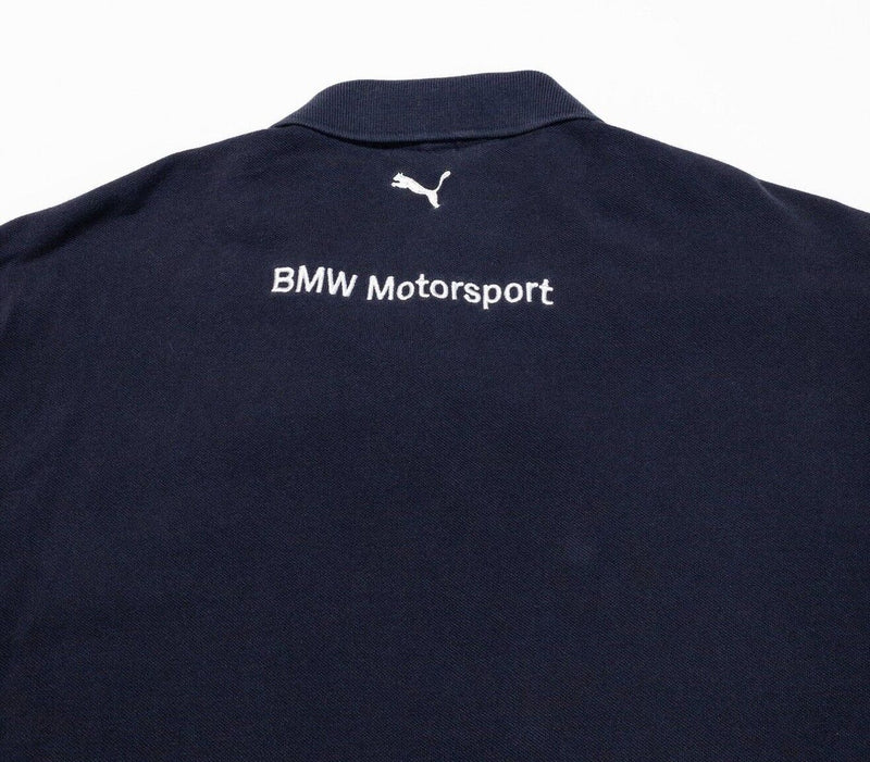 Puma BMW Motorsport Men's 2XL Polo Shirt M3 Navy Blue Racing Embroidered