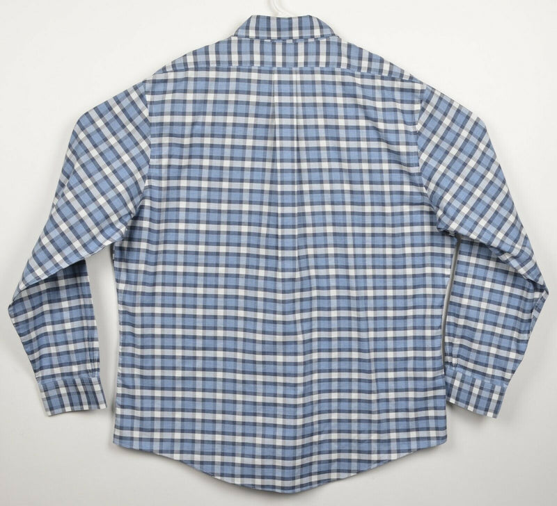 Brooks Brothers Men's XL Non-Iron Regent Blue Plaid Logo Button-Down Shirt