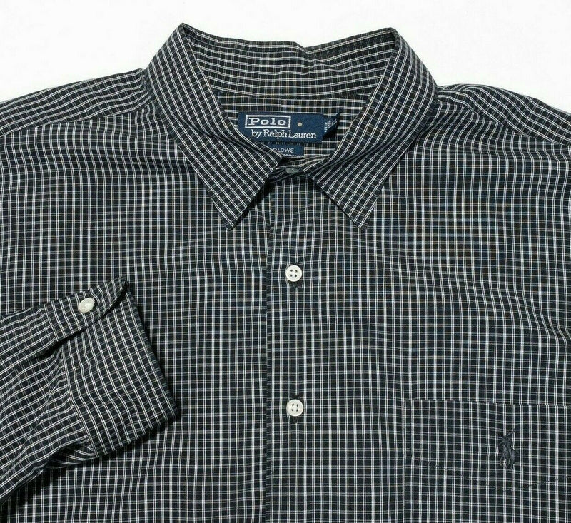 Polo Ralph Lauren 2XL Men's Long Sleeve Shirt Marlowe Long Sleeve Black Plaid