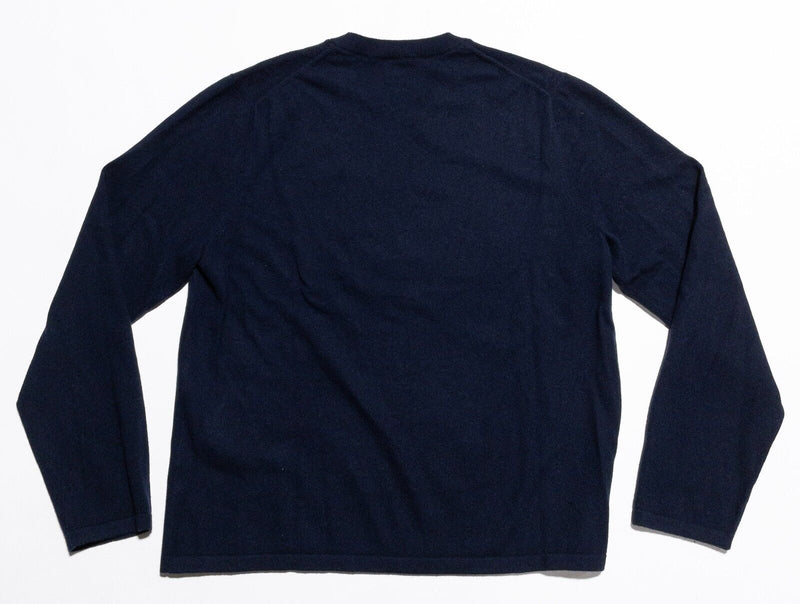 Vince Cashmere Sweater Men's XL Pullover Crewneck Navy Blue Long Sleeve Knit