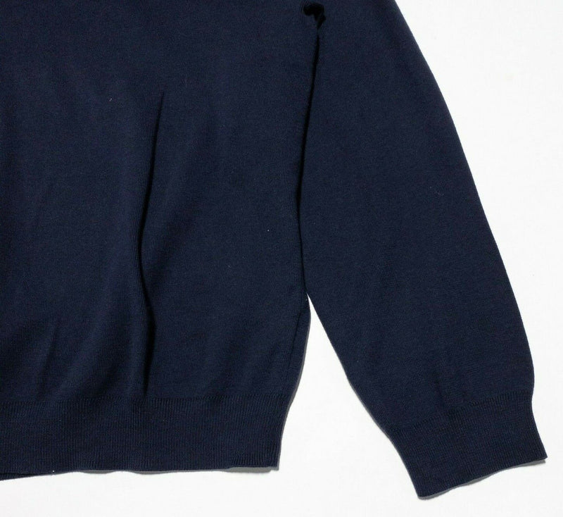 Polo Ralph Lauren Sweater Men's 2XL V-Neck Pima Cotton Navy Blue Pullover