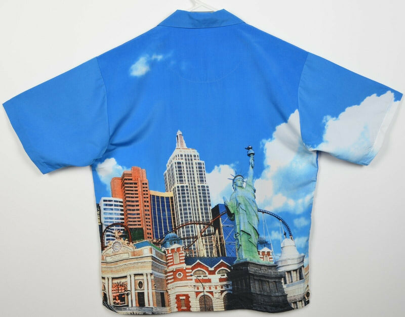 Las Vegas Men's XL? All Over Print Statue of Liberty Polyester Y2K Camp Shirt