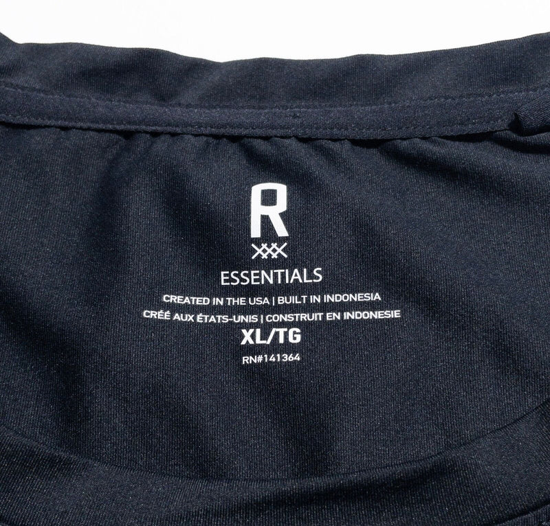 Rhone Essentials T-Shirt Men XL Black/Gray Wicking Stretch Crewneck Short Sleeve