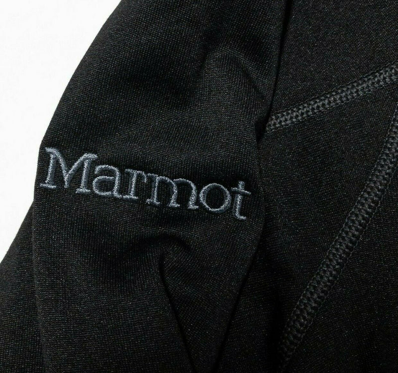 Marmot 1/4 Zip Jacket Black Stretch Wicking Pullover Long Sleeve Men's Medium