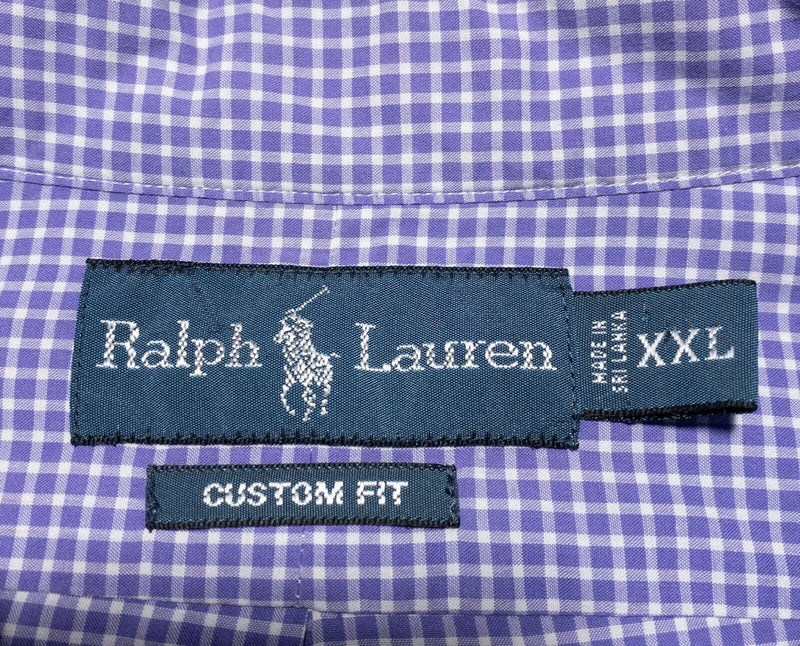 Polo Ralph Lauren Men's Button-Down Shirt Purple Check Long Sleeve Men's 2XL