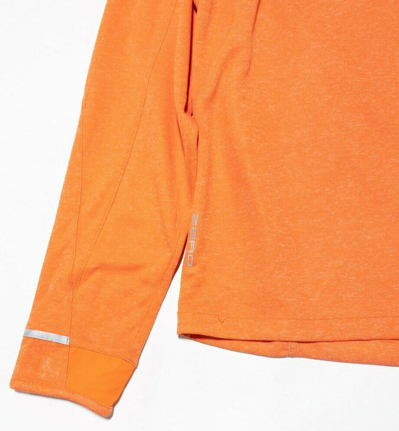 Zero Restriction Men's Large 1/4 Zip Golf Activewear Top Orange Wicking
