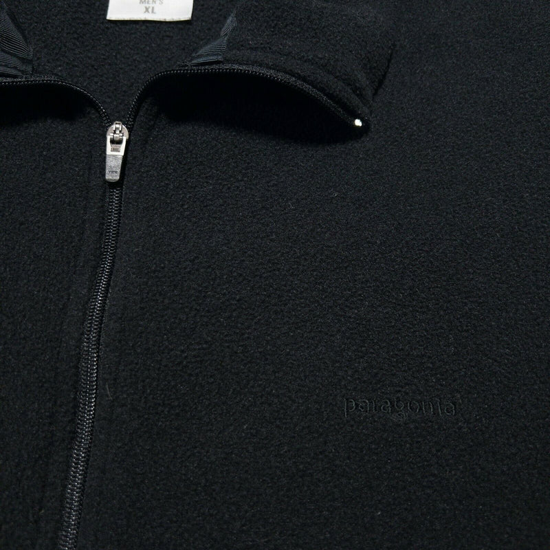 Patagonia Synchilla Men's XL 1/4 Zip Solid Black Fleece New Belgium Beer Jacket