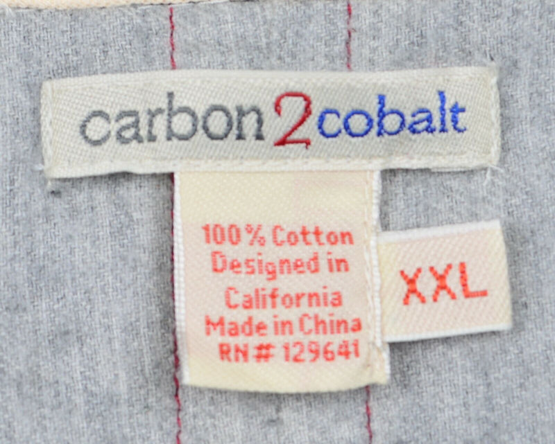 Carbon 2 Cobalt Men's Sz 2XL Plaid Black Green Button-Front Flannel Shirt