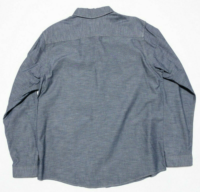 Patagonia Bluffside Shirt Blue Chambray Long Sleeve Button-Front Men's XL