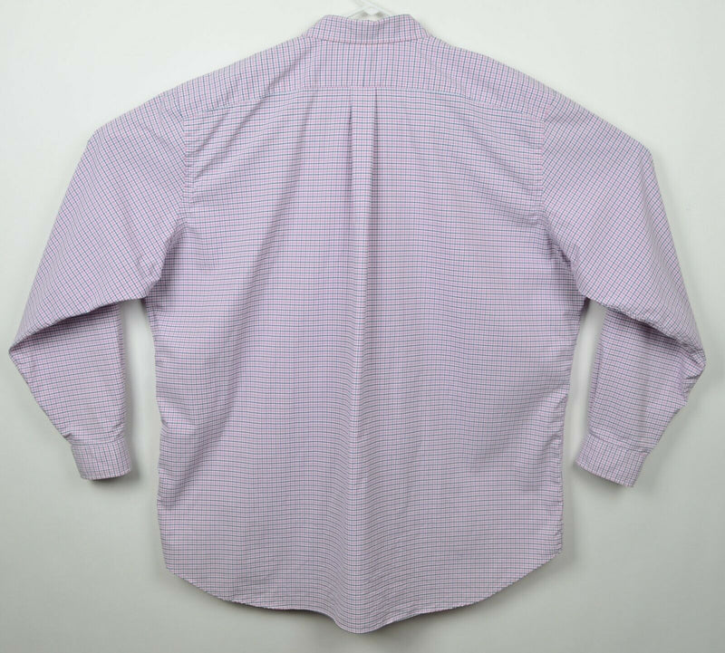 Polo Ralph Lauren Men's Sz 3XLT Performance Pink Plaid Nylon Button-Down Shirt