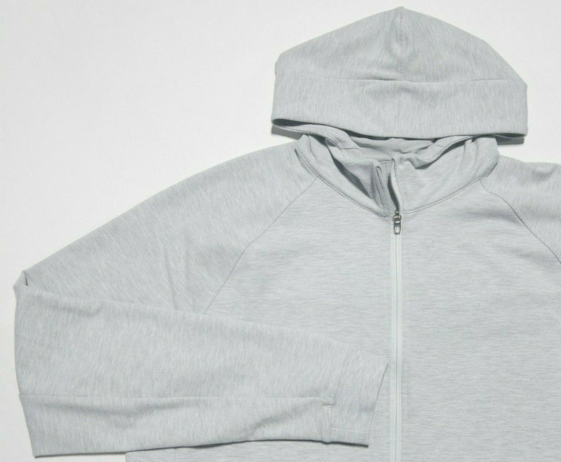 Lululemon Men's 2XL Heather Gray Full Zip Athleisure Stretch Hoodie Sweatshirt