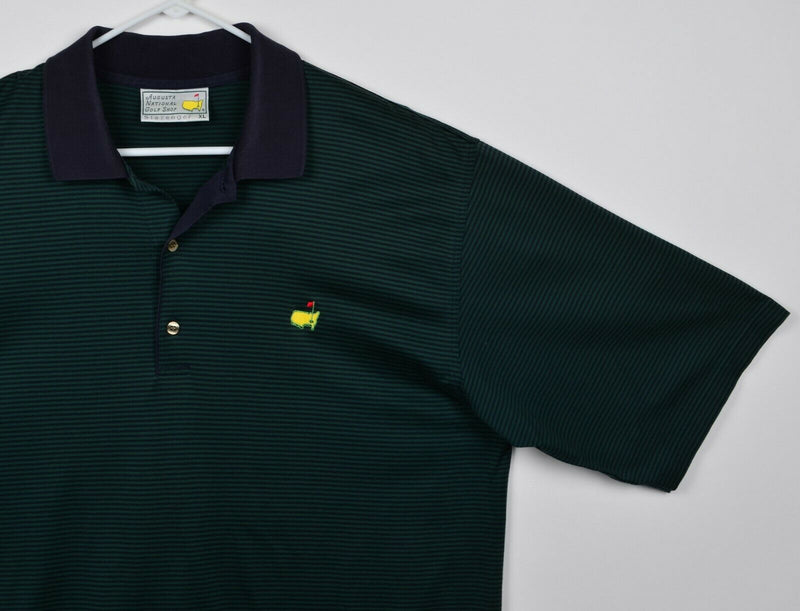 Augusta National Golf Shop Men's XL Green Striped Slazenger Golf Polo Shirt