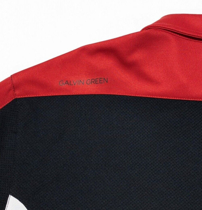 Galvin Green XL Polo Men's Shirt Golf Ventil8 Red Black Short Sleeve Wicking