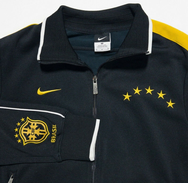 CBF Brasil Nike Men's Medium Black Full Zip Football Soccer Brazil Track Jacket