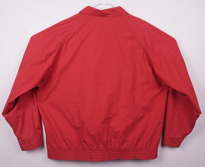 Vintage Faconnable Men's 2XL Albert Goldberg Solid Red Full Zip Bomber Jacket