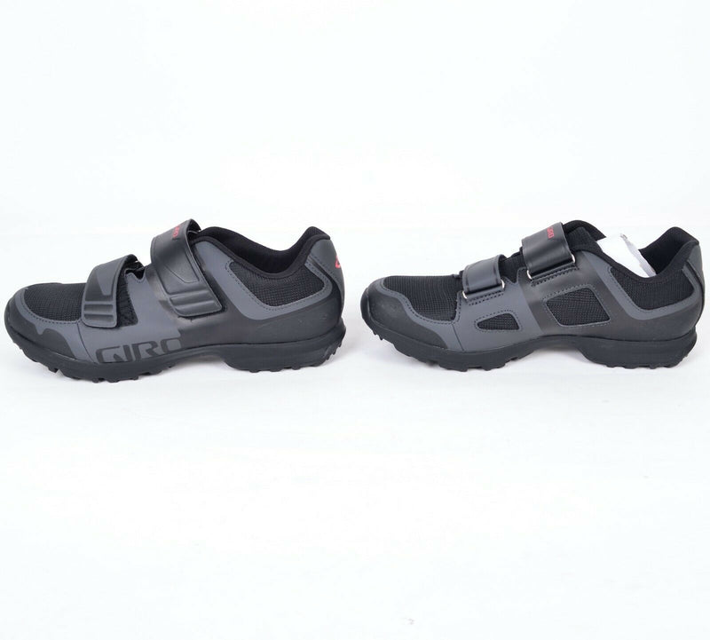 Giro Berm Men's EU 44/US 10.5 Black Gray Strap MTB Mountain Cycling Shoes