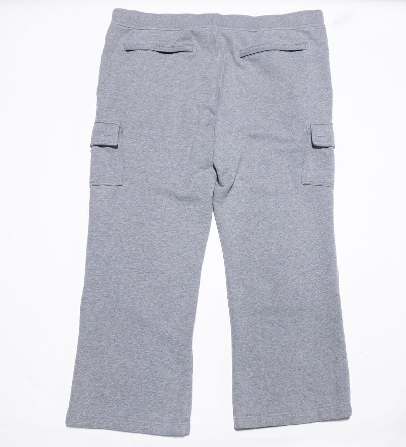 Duluth Trading Sweatpants Men's 3XLx30 Cargo Style Pants Gray Belted Souped Up