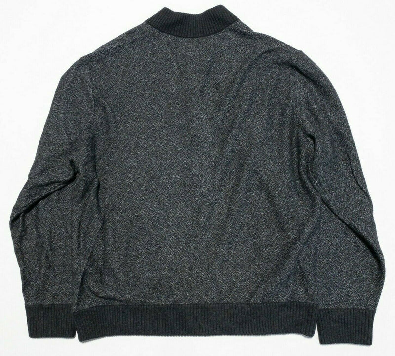 Bonobos Men's XL Slim Cotton Cashmere Blend Black Full Zip Sweater Bomber Jacket