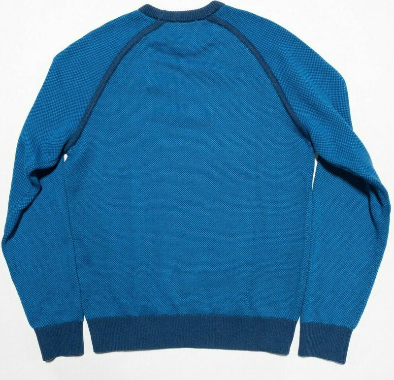 L.L. Bean Men's Small Cotton/CoolMax Solid Blue Performance Crewneck Sweater