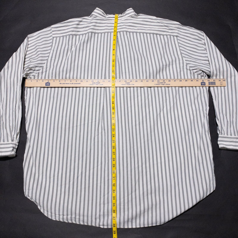 Polo Ralph Lauren Shirt Men's 4XLT Tall Classic Fit White Stripe Button-Down