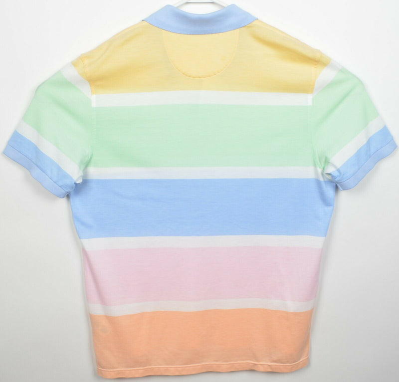 Brooks Brothers Men's XL Original Fit Multi-Color Striped Pastel Polo Shirt