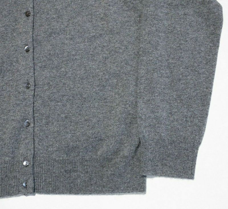 Brooks Brothers Italian Cashmere Cardigan Sweater Gray Women's Medium